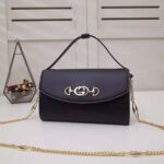 Gucci GG Women Gucci Zumi Smooth Leather Small Shoulder Bag with Interlocking G Horsebit - Image 2