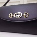 Gucci GG Women Gucci Zumi Smooth Leather Small Shoulder Bag with Interlocking G Horsebit - Image 4