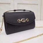 Gucci GG Women Gucci Zumi Smooth Leather Small Shoulder Bag with Interlocking G Horsebit - Image 3