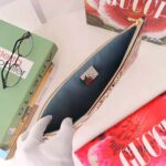Gucci GG Women Gucci Zumi Strawberry Print Pouch in Ivory Leather - Image 8