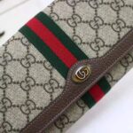 Gucci GG Women Ophidia GG Chain Wallet in Beige/Ebony GG Supreme Canvas - immagine 8