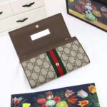 Gucci GG Women Ophidia GG Chain Wallet in Beige/Ebony GG Supreme Canvas - immagine 6
