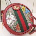Gucci GG Women Ophidia GG Flora Mini Backpack in Beige/Ebony GG Supreme Canvas - Image 4