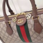 Gucci GG Women Ophidia GG Medium Top Handle Bag in Beige GG Supreme Canvas – Bild 8