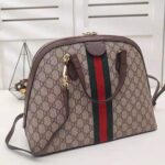 Gucci GG Women Ophidia GG Medium Top Handle in Beige/Ebony GG Supreme Canvas - Image 4