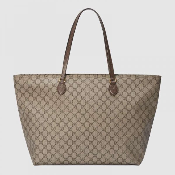 Gucci GG Women Ophidia GG Medium Tote in BeigeEbony Soft GG Supreme (1)