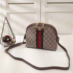 Gucci GG Women Ophidia GG Small Shoulder Bag in Beige GG Supreme Canvas - Imagen 4