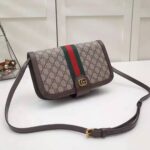 Gucci GG Women Ophidia GG Small Shoulder Bag in Beige/Ebony GG Supreme Canvas - Imagen 3
