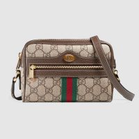 Gucci GG Women Ophidia GG Supreme Mini Bag in BeigeEbony GG Supreme Canvas (1)