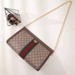 Gucci GG Women Ophidia Medium Shoulder Bag in Beige/Ebony GG Supreme Canvas - immagine 2