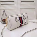 Gucci GG Women Ophidia Medium Top Handle Bag in White Leather - Imagen 3
