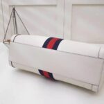 Gucci GG Women Ophidia Medium Top Handle Bag in White Leather - Imagen 5