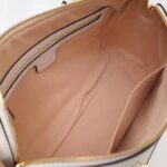 Gucci GG Women Ophidia Medium Top Handle Bag in White Leather - Imagen 7