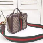 Gucci GG Women Ophidia Small GG Shoulder Bag in Beige/Ebony GG Supreme Canvas - immagine 5