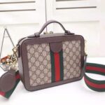 Gucci GG Women Ophidia Small GG Shoulder Bag in Beige/Ebony GG Supreme Canvas - immagine 3