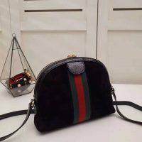 Gucci GG Women Ophidia Small Shoulder Bag in Black Suede Leather (7)