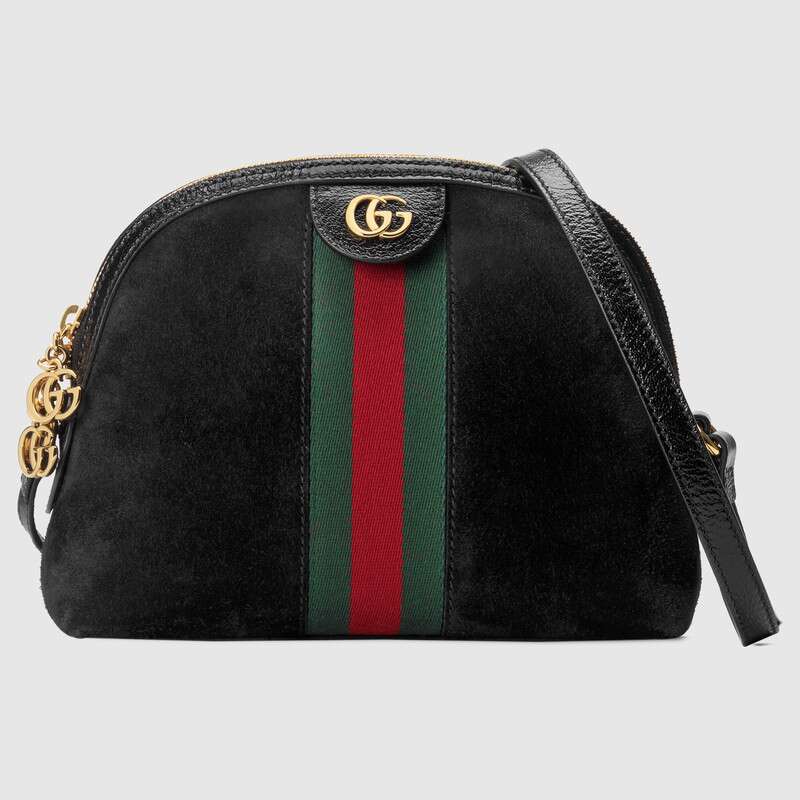 GUCCI Ophidia GG Small Suede Shoulder Bag Black 499621 - 10% Off