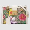 Gucci GG Women Padlock GG Flora Small Shoulder Bag in BeigeEbony GG Supreme Canvas