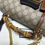 Gucci GG Women Padlock GG Small Bamboo Shoulder Bag in Beige/Ebony GG Supreme Canvas - immagine 8