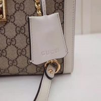 Gucci GG Women Padlock GG Small Shoulder Bag in BeigeEbony GG Supreme Canvas (1)