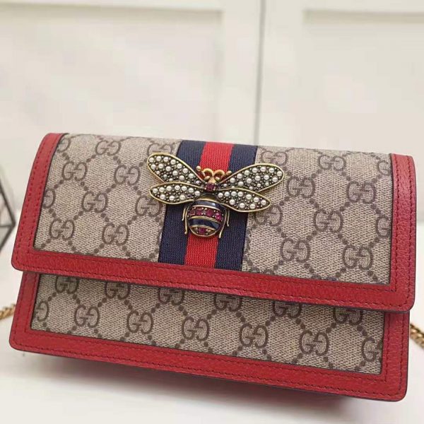 gucci queen margaret gg supreme wallet on chain