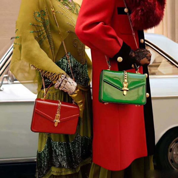 sylvie 1969 patent leather mini top handle bag