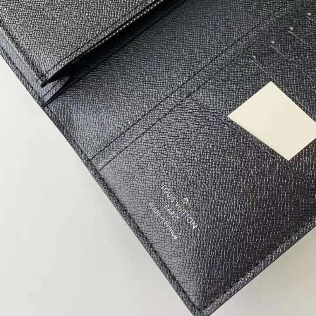 LV LV Unisex Brazza Wallet in Damier Graphite Canvas in 2023