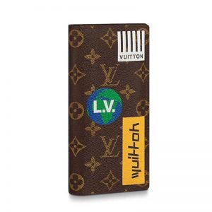 Louis Vuitton LV Unisex Brazza Wallet in Monogram Canvas-Brown