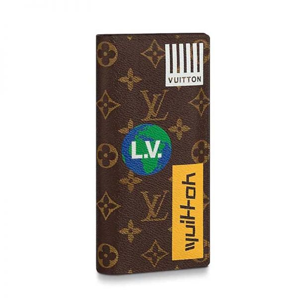 Louis Vuitton LV Unisex Brazza Wallet in Monogram Canvas-Brown