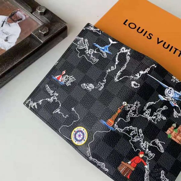 Louis Vuitton LV Unisex Passport Cover in Damier Graphite Canvas -