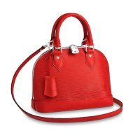 Louis Vuitton LV Women Alma BB Handbag in Epi Leather-Red