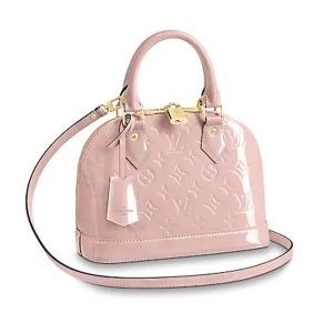 Louis Vuitton LV Women Alma BB Handbag in Patent Leather-Pink