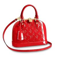 Louis Vuitton LV Women Alma BB Handbag in Patent Leather-Pink (10)