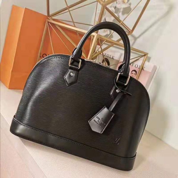 Louis Vuitton LV Women Alma PM Handbag in Epi Leather-Black (10)