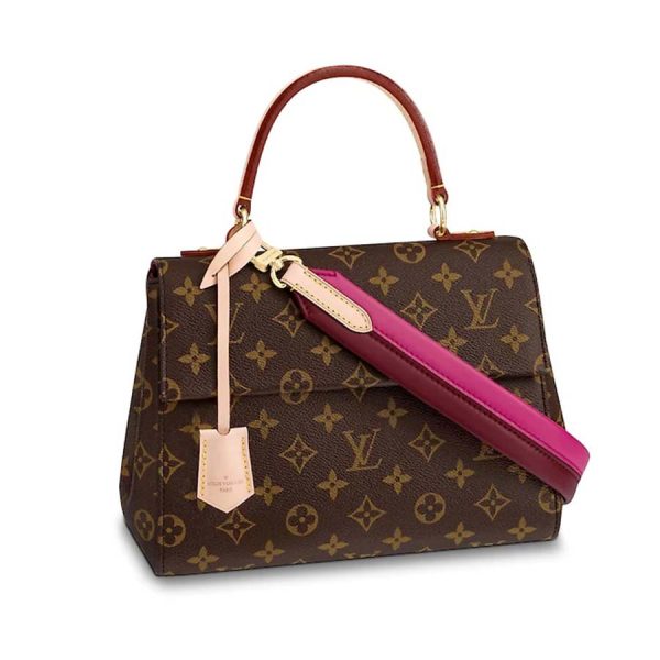 Louis Vuitton LV Women Cluny BB Handbag in Monogram Canvas-Rose (7)