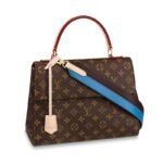 Louis Vuitton LV Women Cluny MM Handbag in Monogram Canvas-Blue