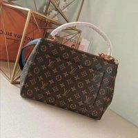 Louis Vuitton LV Women Cluny MM Handbag in Monogram Canvas-Blue (6)