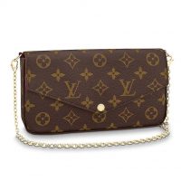 Louis Vuitton LV Women Félicie Pochette in Monogram Canvas-Brown