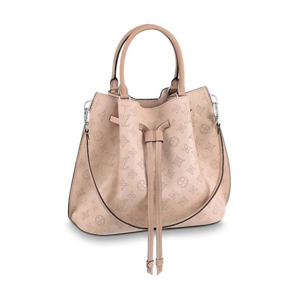 Louis Vuitton LV Women Girolata Bag in Mahina Calfskin Leather-Pink (1)