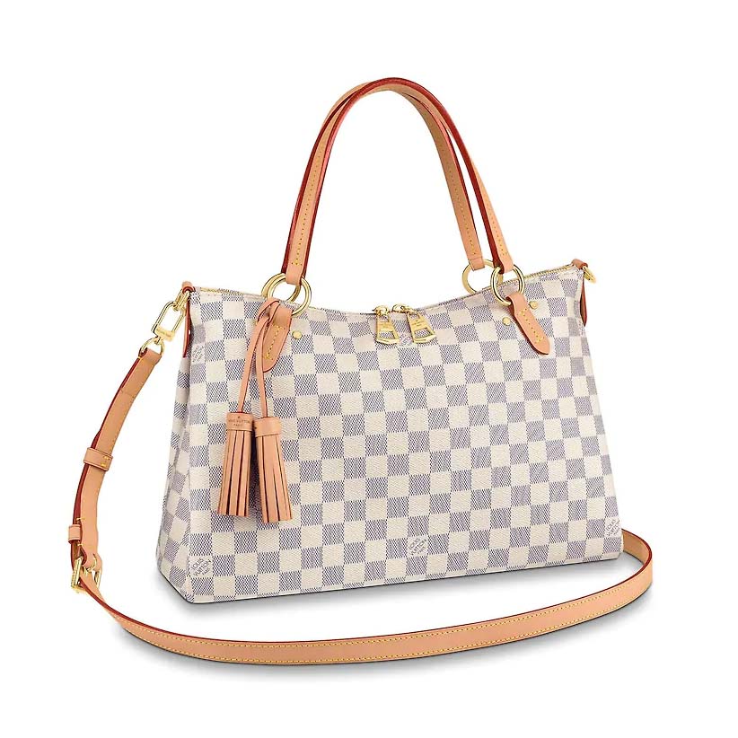 Louis Vuitton Totally Mm Zip 860060 Cream Damier Azur Canvas Tote