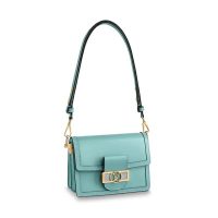 Louis Vuitton LV Women Mini Dauphine Bag in Smooth Calfskin Leather-Aqua