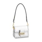 Sac Louis Vuitton Mini Dauphine pour femme en cuir de veau lisse - Blanc