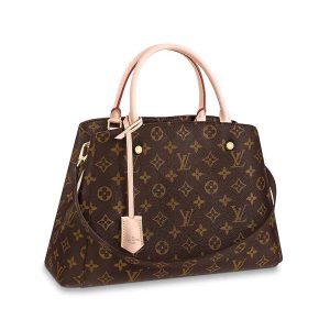 Louis Vuitton LV Women Montaigne MM in Iconic Monogram Canvas-Brown