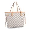 Louis Vuitton LV Women Neverfull MM Tote Bag in Damier Azur Canvas-Pink