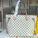 Louis Vuitton LV Women Neverfull MM Tote Bag in Damier Azur Canvas-Pink – Bild 2