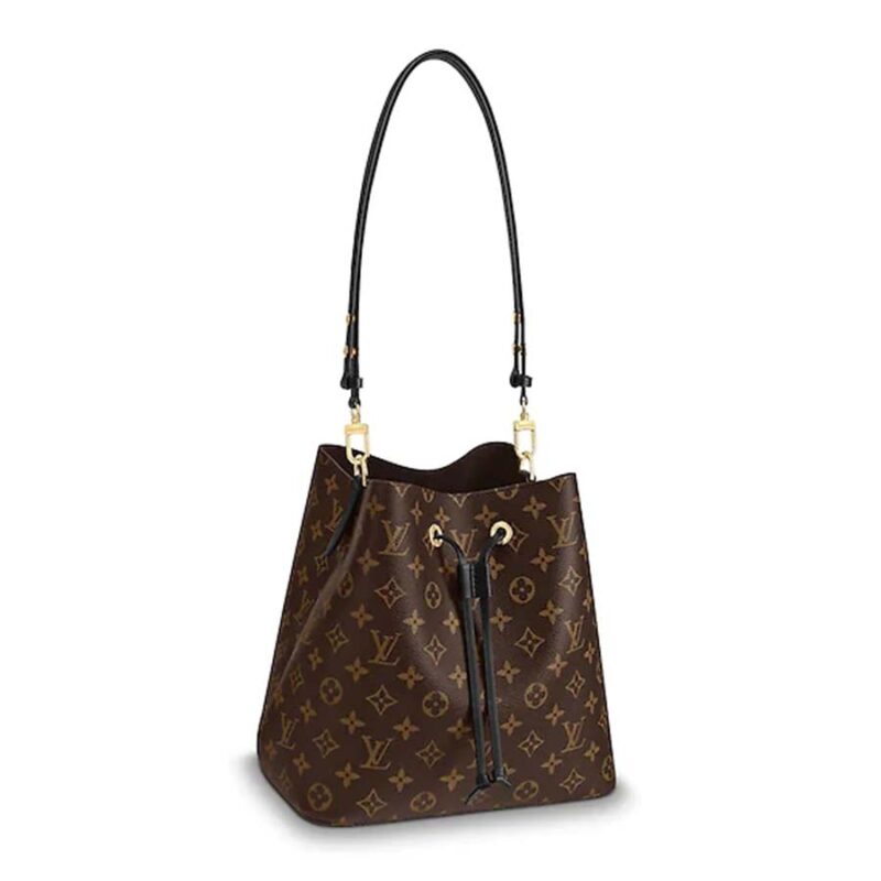 Louis Vuitton LV Women NéoNoé MM Bucket Bag in Monogram Coated Canvas-Black