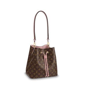 Louis Vuitton LV Women NéoNoé MM Bucket Bag in Monogram Coated Canvas-Pink