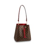 Louis Vuitton LV Women NéoNoé MM Bucket Bag in Monogram Coated Canvas-Red