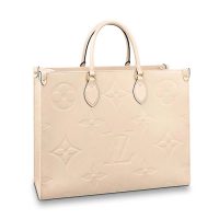 Louis Vuitton LV Women Onthego GM Tote in Monogram Empreinte Giant-Beige