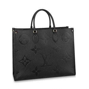 Louis Vuitton LV Women Onthego GM Tote in Monogram Empreinte Giant-Black